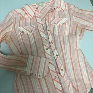 Michale Kors pearl snap cotton shirt